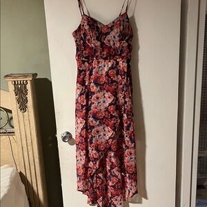 Elegant Floral High Low Dress